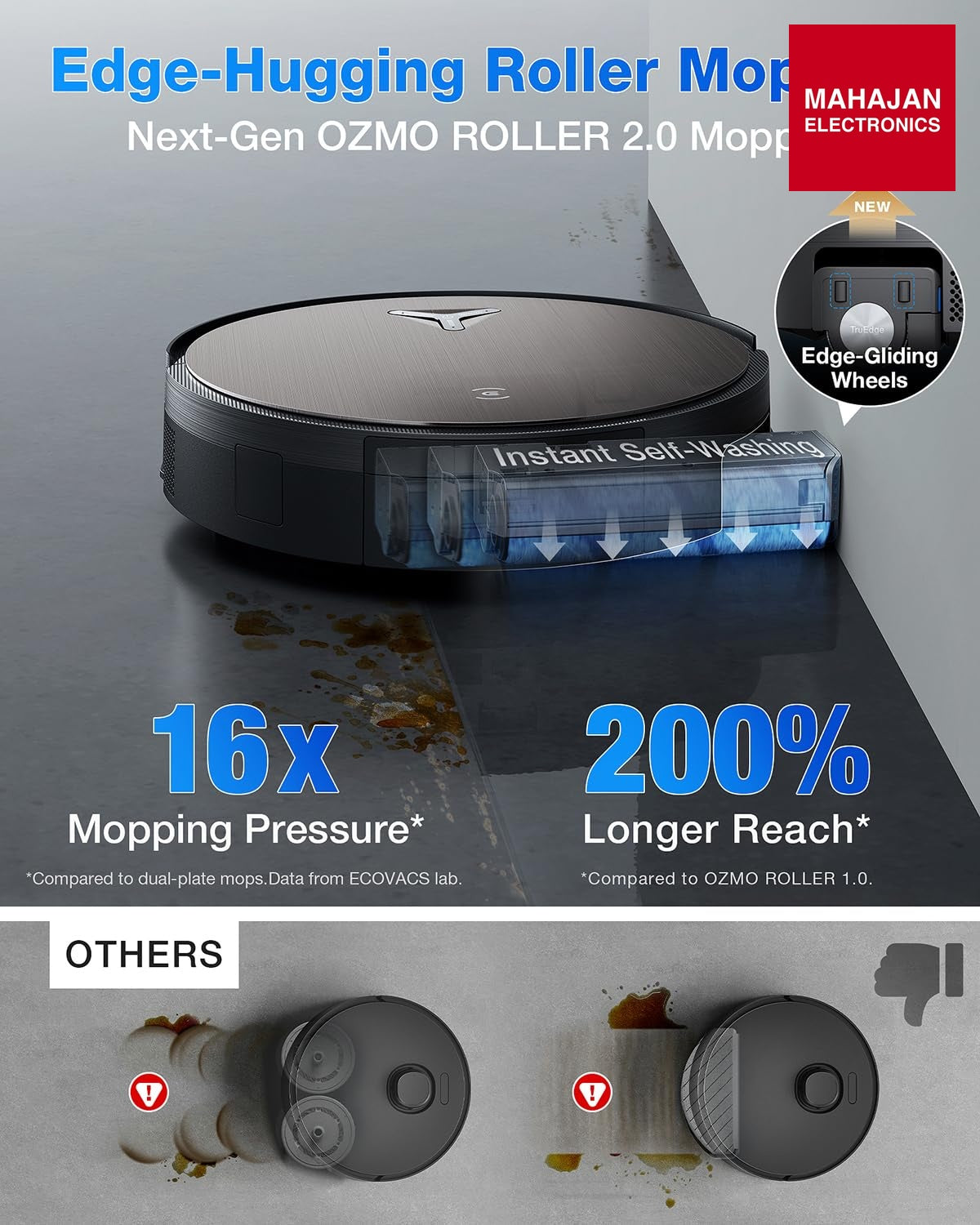 ECOVACS DEEBOT X11 OmniCyclone Robot Vacuum and Mop, PowerBoost Charging, OZMO Roller 2.0 Instant – Mahajan Electronics Online.