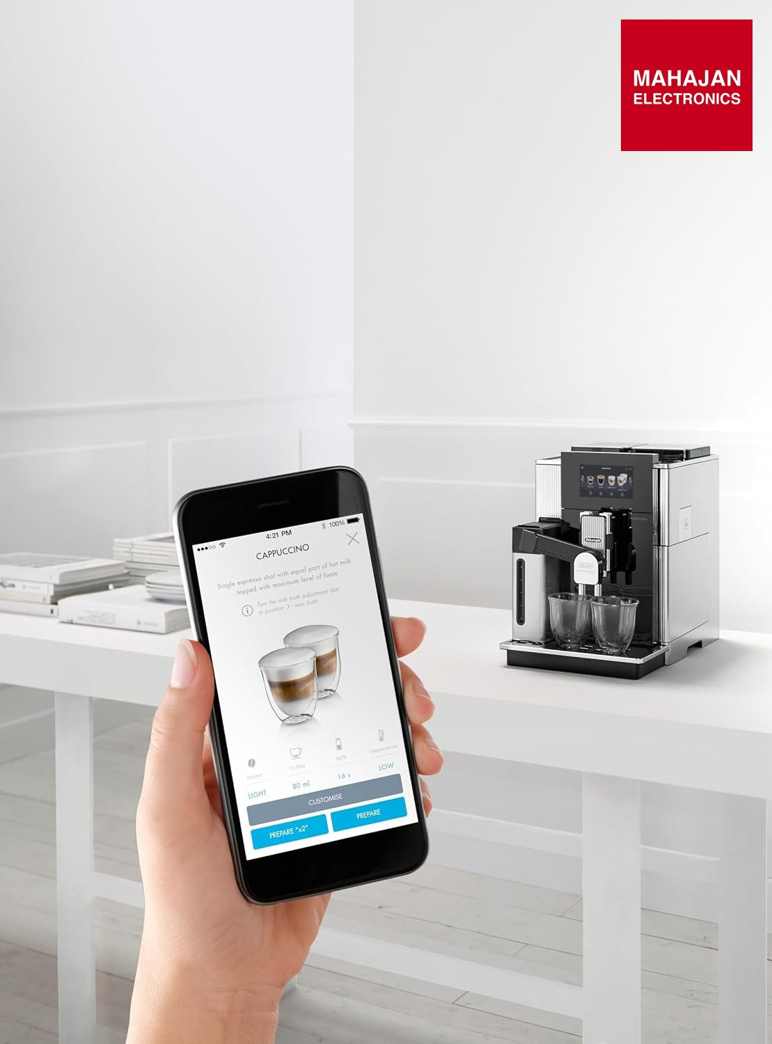 DeLonghi Maestosa EPAM960.75.GLM Fully Automatic Coffee Machine With In Built Dual Grinder, Bean To Cup – Mahajan Electronics Online.