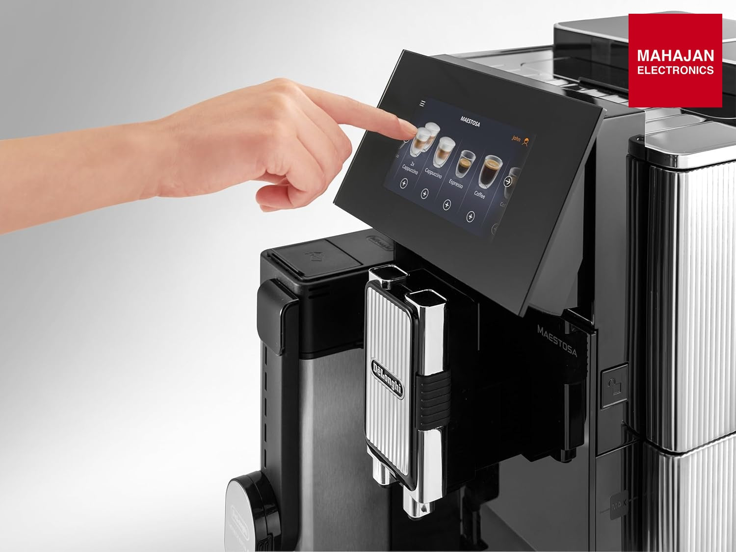 DeLonghi Maestosa EPAM960.75.GLM Fully Automatic Coffee Machine With In Built Dual Grinder, Bean To Cup – Mahajan Electronics Online.