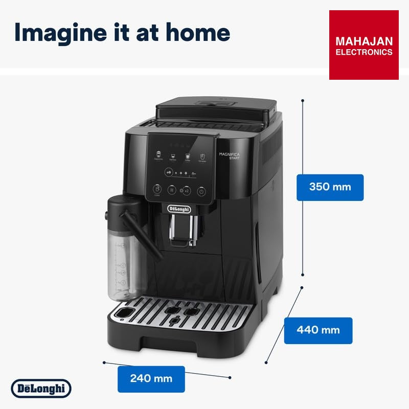 Delonghi Magnifica Start ECAM220.60.B | Fully Automatic Coffee Machine| One Touch Cappuccino Maker | Black – Mahajan Electronics Online.