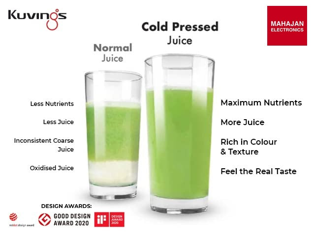 Kuvings B1700 Dark Silver Cold Press Whole Slow Juicer, Patented JMCS Technology for 10% More Juice, All-in-1 – Mahajan Electronics Online.