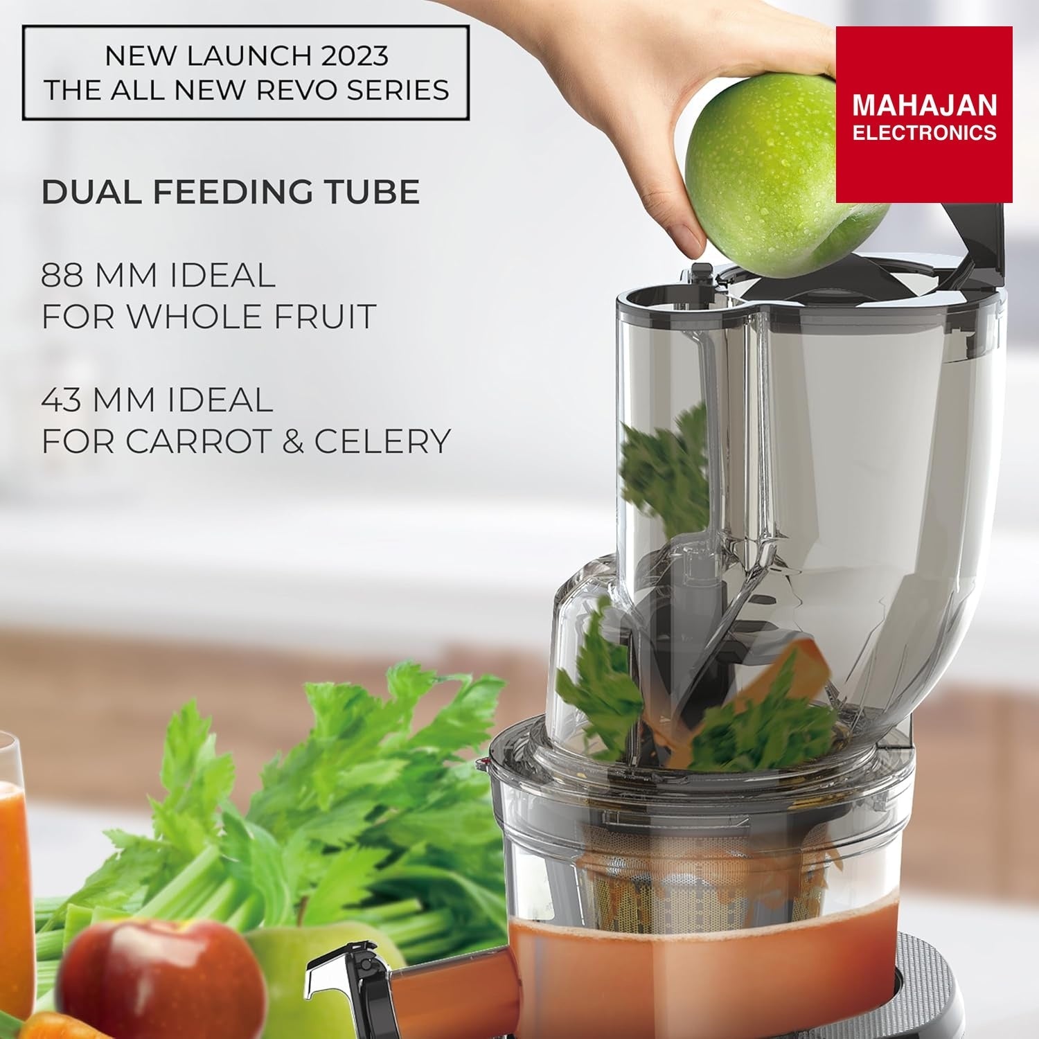 Kuvings REVO830 Black Luxury Cold Press Whole Slow Juicer, World's 1st Patented Auto-Cutting Auger to reduce – Mahajan Electronics Online.