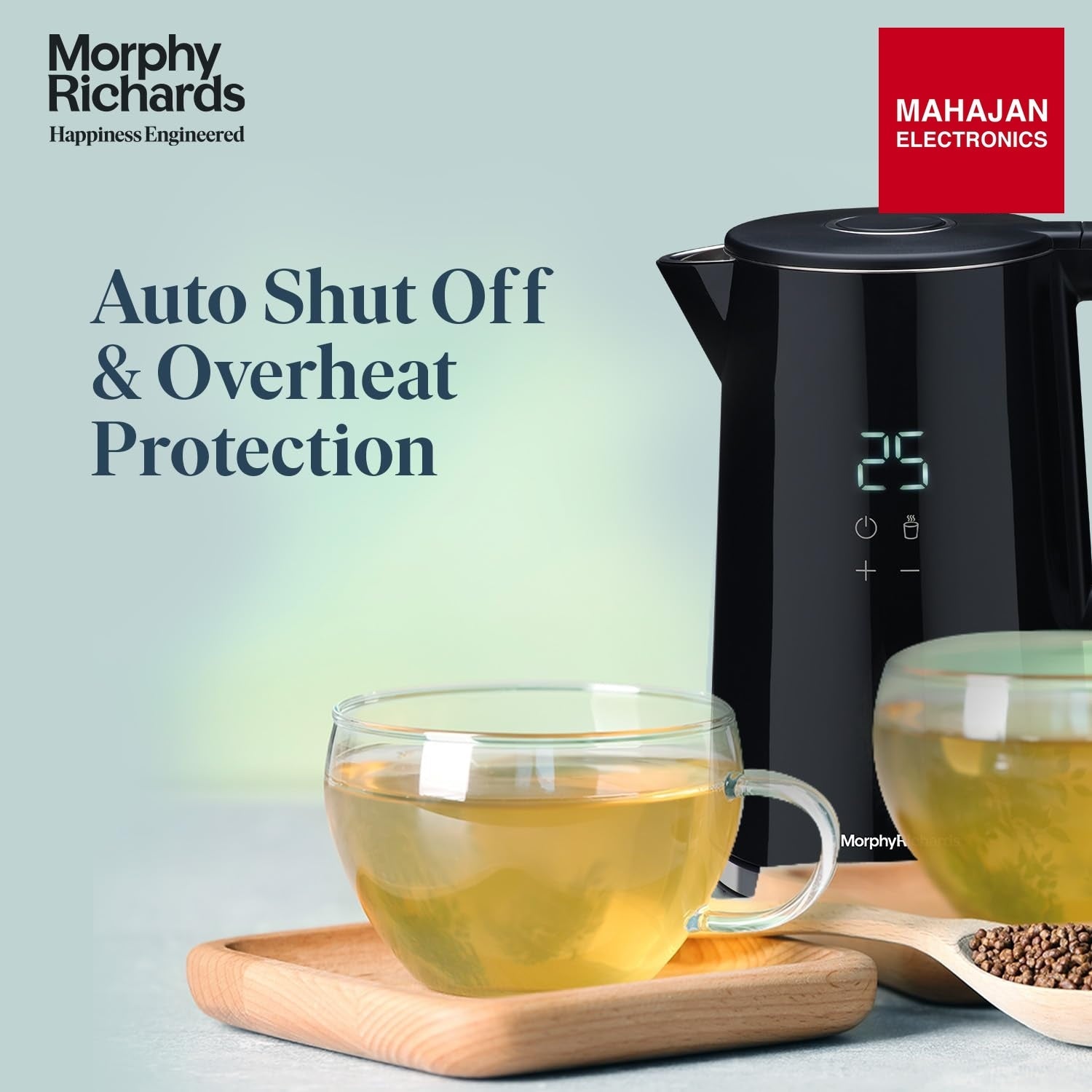 Morphy Richards Windsor Series 1.7 Litre Digital Electric Kettle|Digital Display with Touch Controls|Strix – Mahajan Electronics Online.