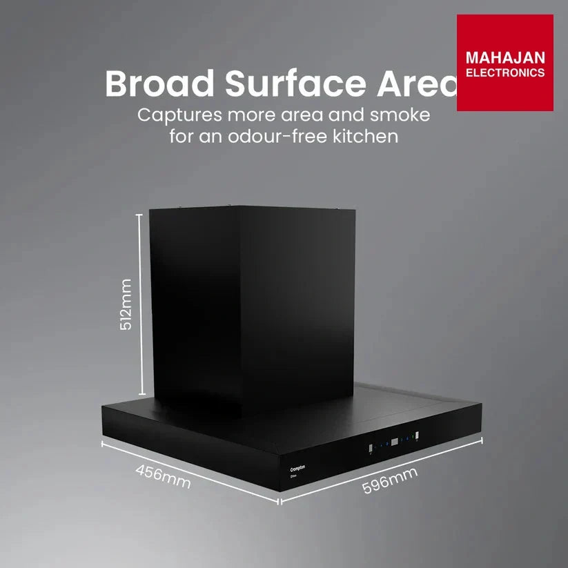 Crompton CHD-ELB90FLE-IND 90cm Filterless Wall Mounted Chimney Eliteo Box Series – Mahajan Electronics Online.