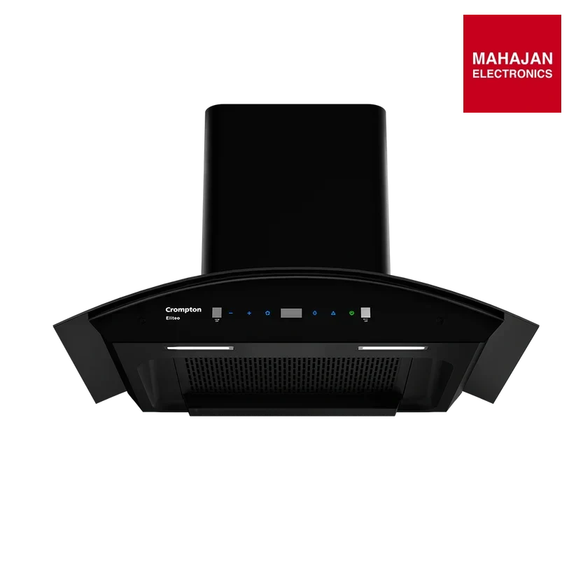 Crompton Chimney (CHD-ELC60FLE-IND) | 1900m³/hr Suction Filterless Wall |60 cm Auto-Clean Chimney With – Mahajan Electronics Online.