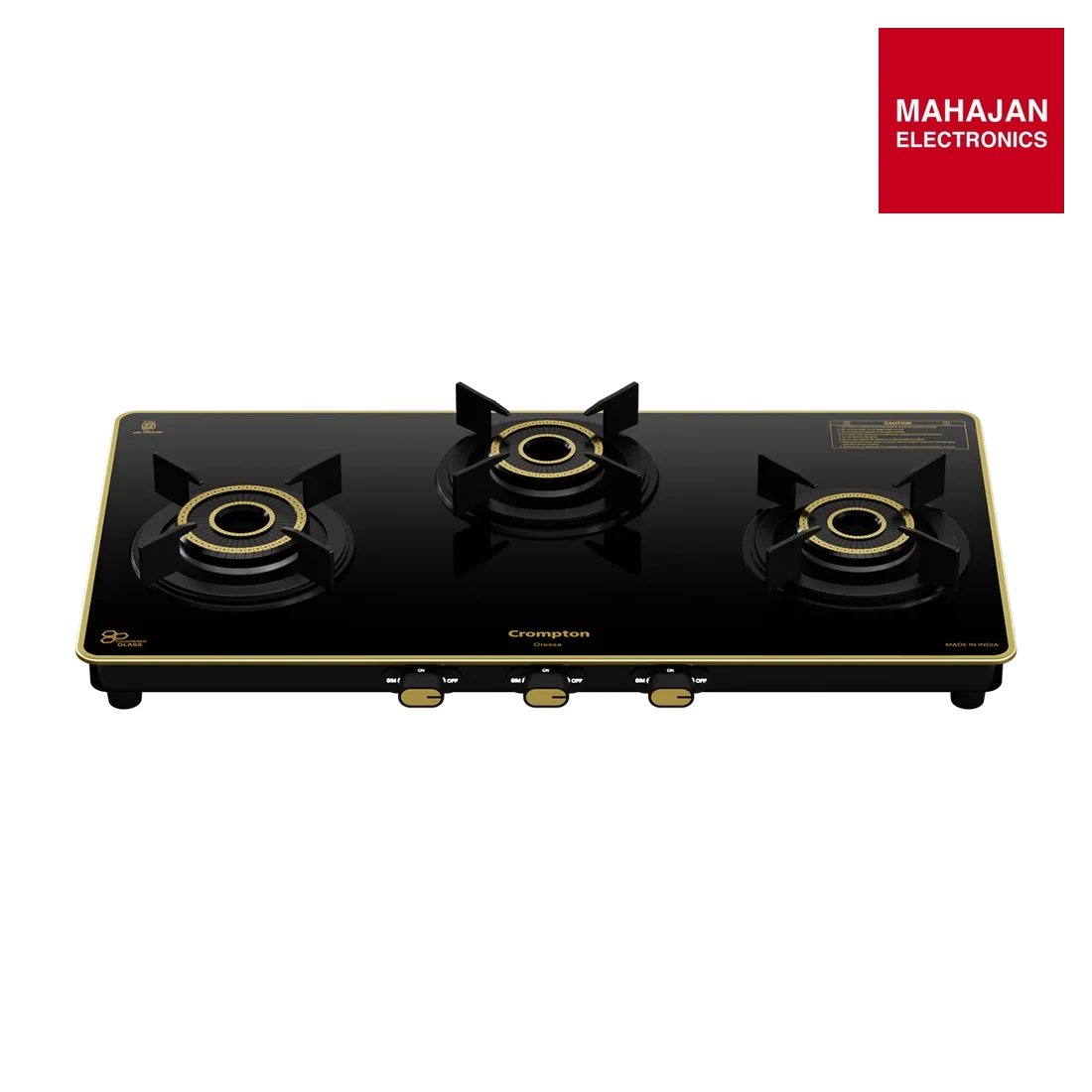 Crompton Oressa CKT-ORR723-MSB 3 Burner 72 cm Slim Glass Cooktop – Mahajan Electronics Online.