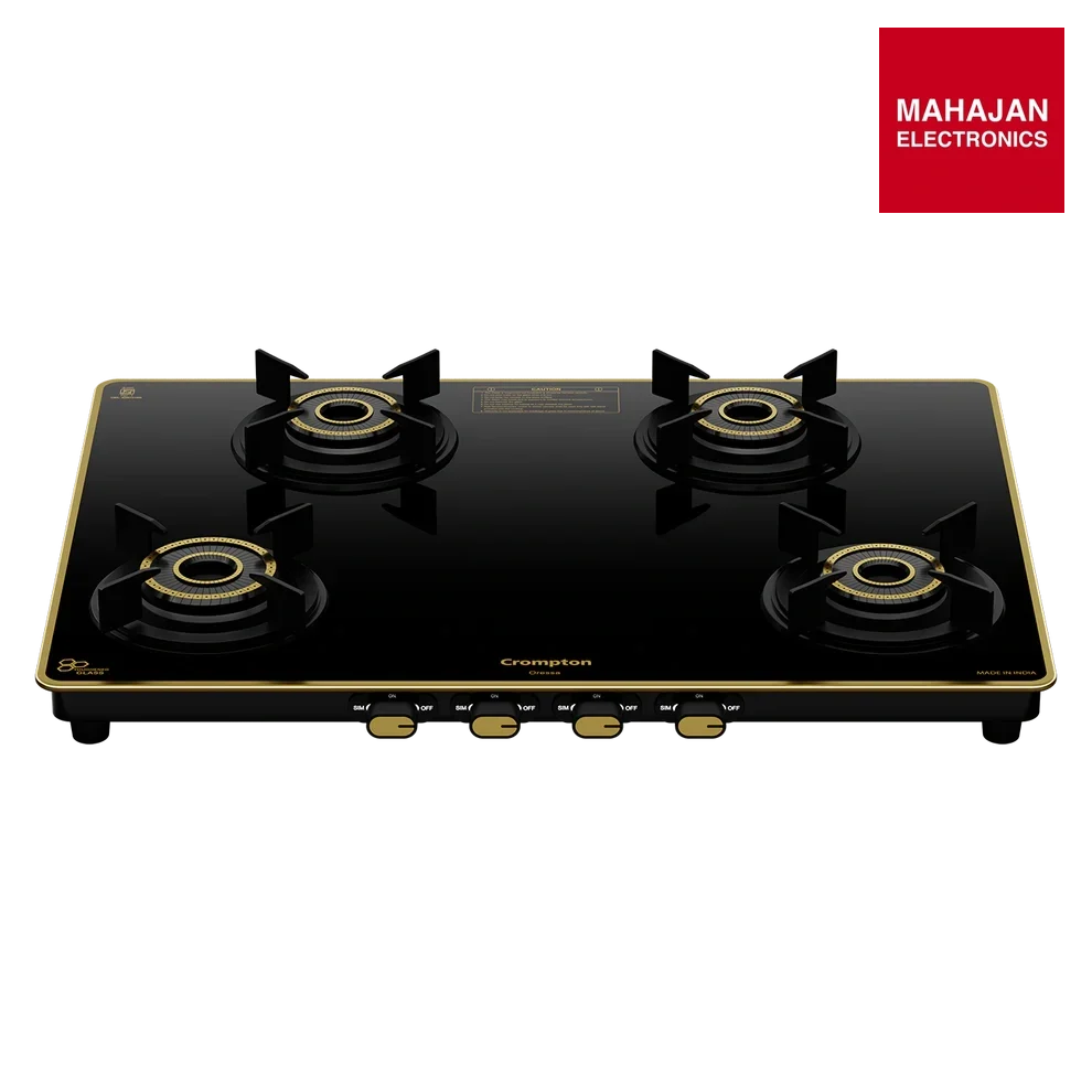 Crompton Oressa CKT-ORR704-MSB 4 Burner 70 cm Slim Glass Cooktop – Mahajan Electronics Online.
