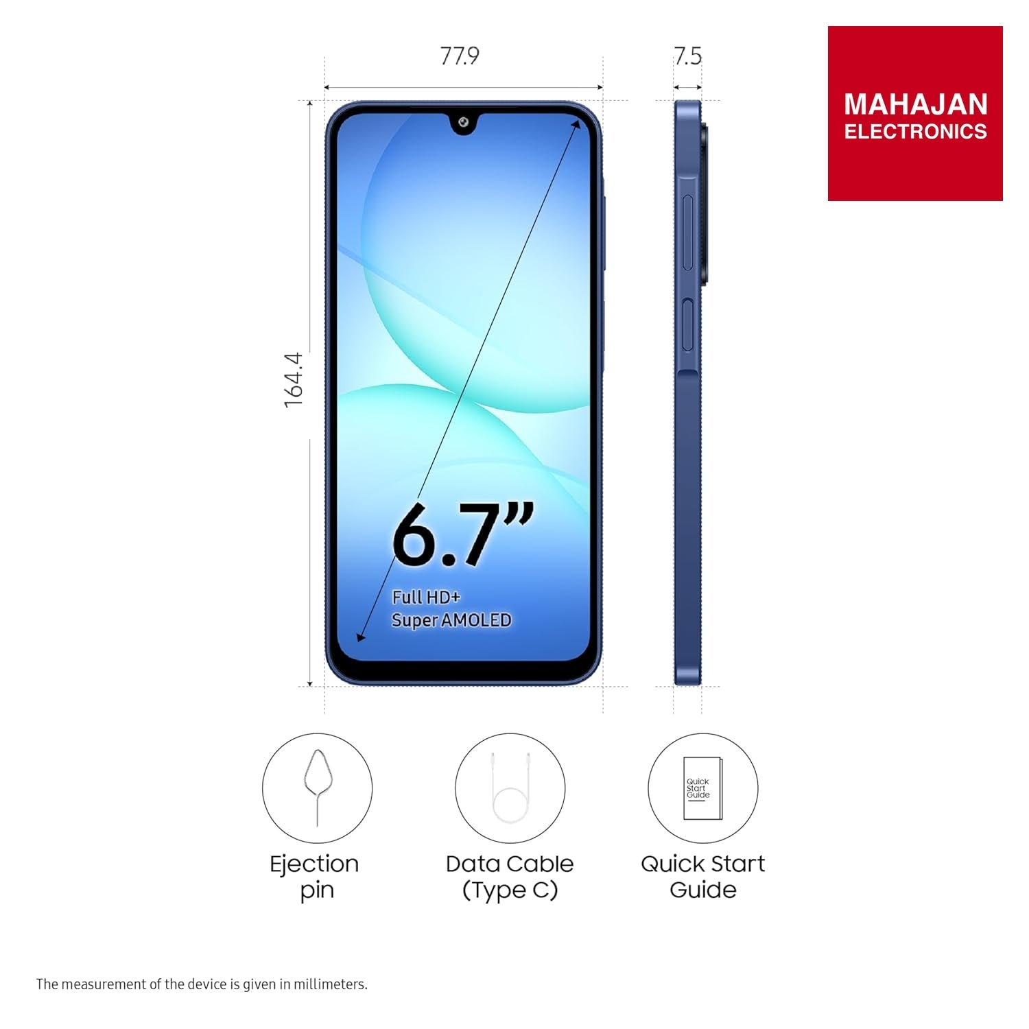 Samsung Galaxy A17 5G (Blue, 6GB RAM, 128GB Storage) | 50 MP No Shake Camera | Gemini Live | Circle to Search – Mahajan Electronics Online.