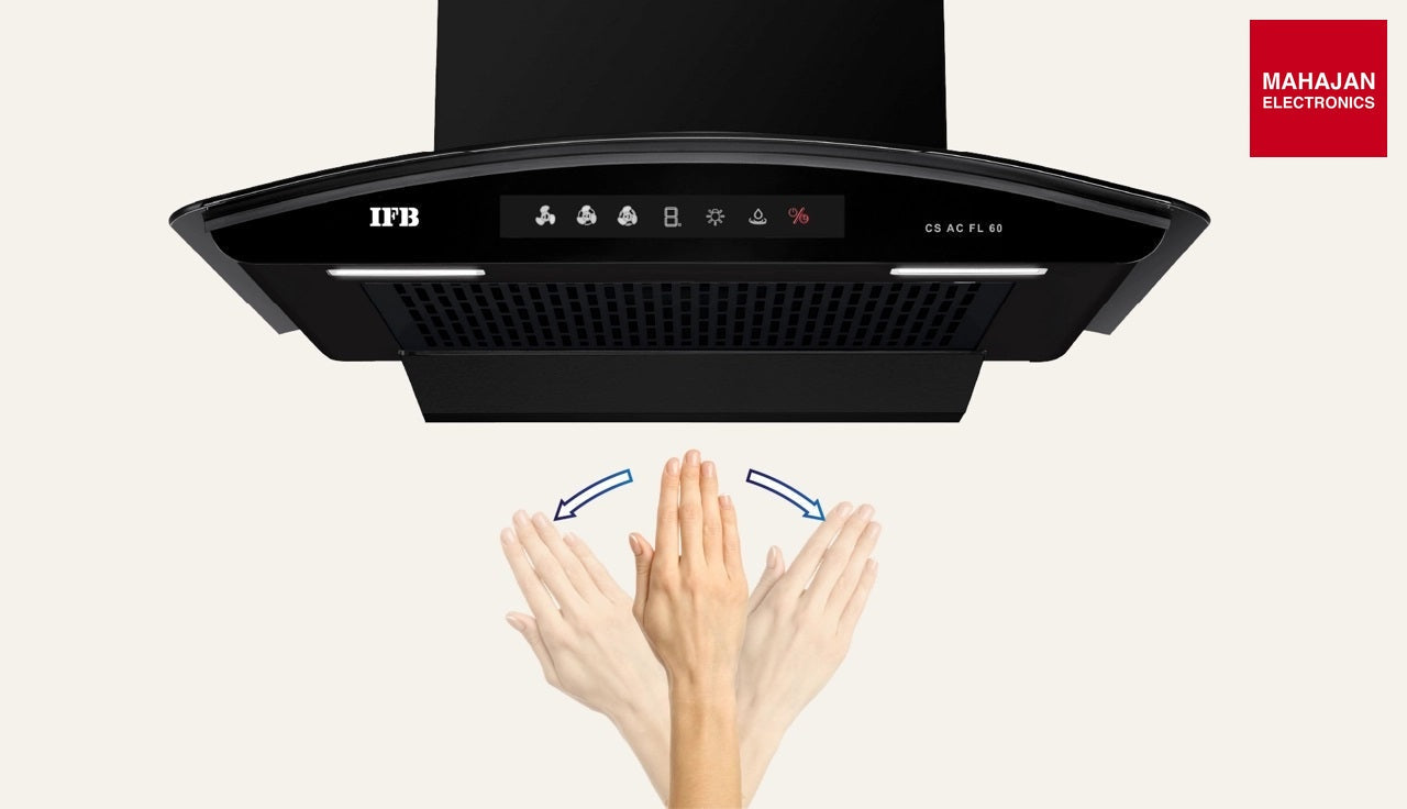 IFB CS AC FL P 60 60cm Wall Mount Chimney| Auto Clean | Hand Sensor + Feather Touch Controls | Decorative – Mahajan Electronics Online.