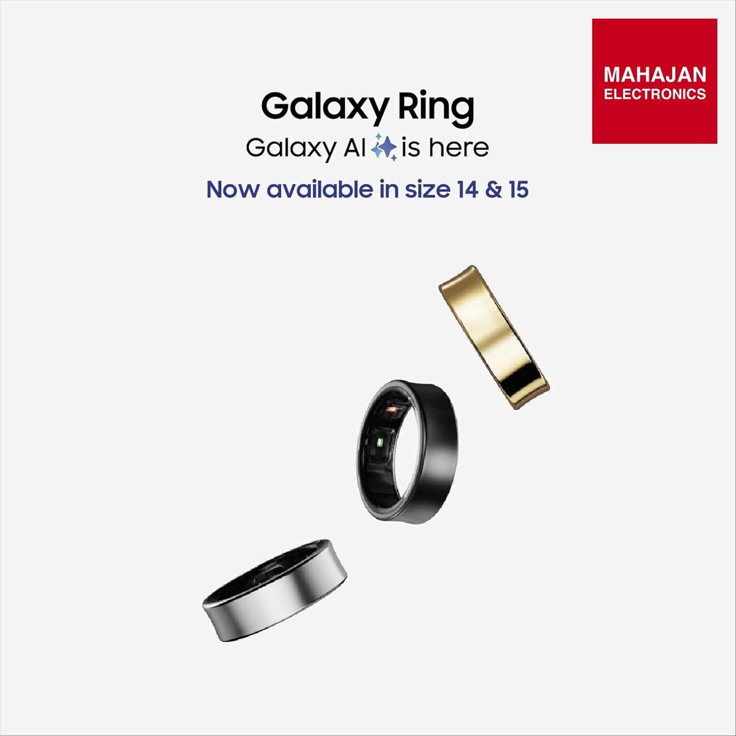 Samsung Galaxy Ring, with Smart AI, Size First W/Sizing Kit, No App Subscription, Fitness Monitor, Sleep – Mahajan Electronics Online.