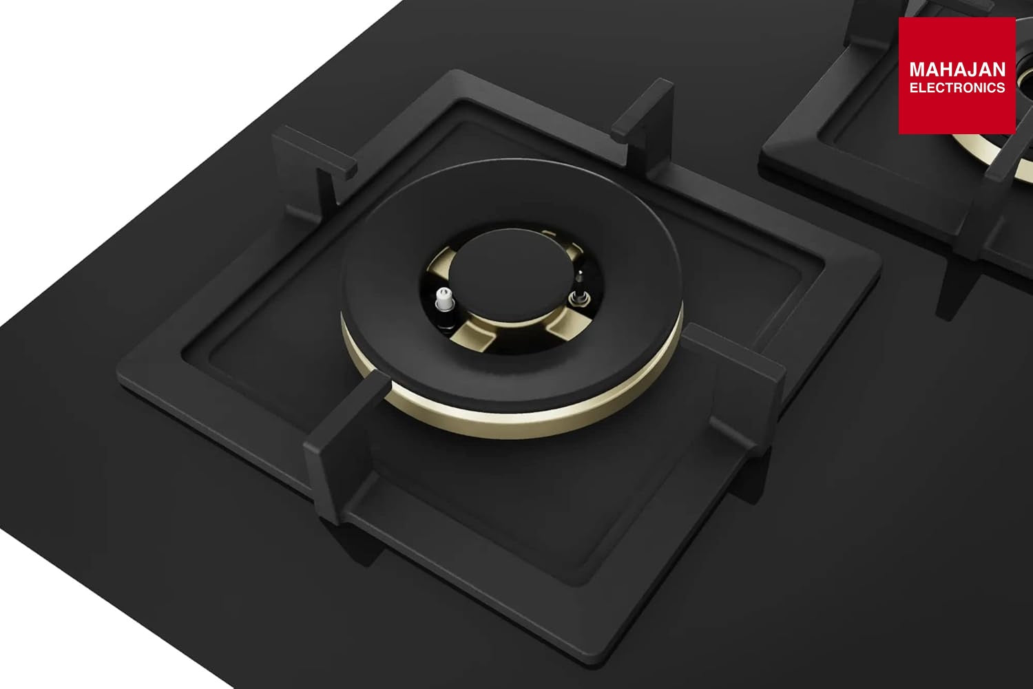 Bosch PNF9B6G20I Built in Gas Hob Black Tempered glass Glass 4 Burner Auto Ignition 90 cm Full Brass 3D Ring – Mahajan Electronics Online.