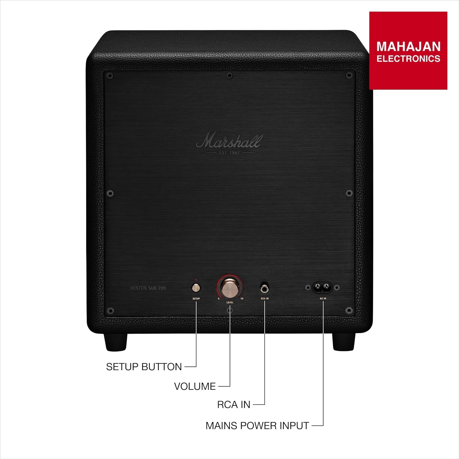 Marshall Heston SUB 200 Wireless subwoofer with Bluetooth LE-Audio – Mahajan Electronics Online.