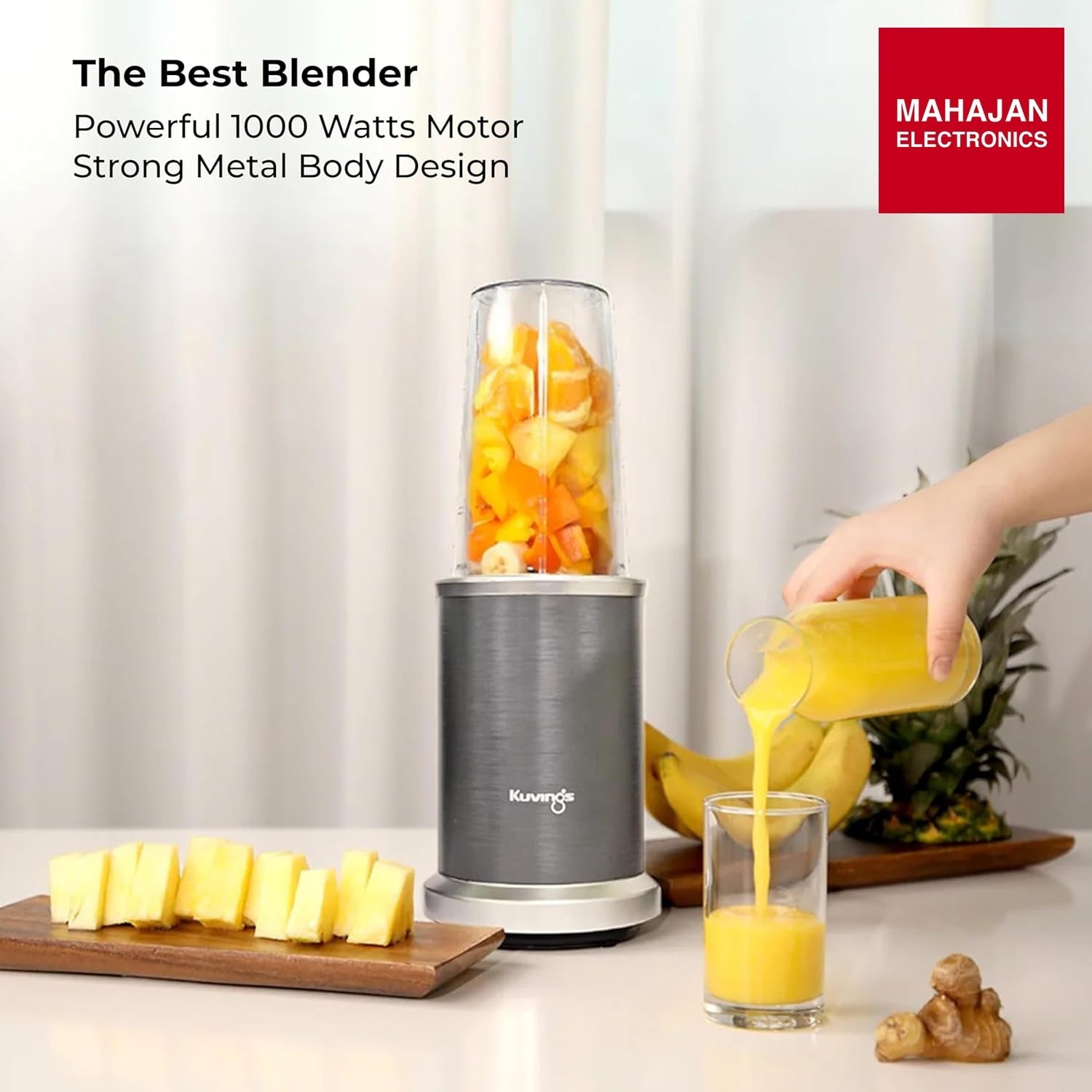 Kuvings Nutri Blender Pro Gunmetal Grey| 1000W Powerful Motor | 7-Year Warranty | Wet &amp; Dry Blades – Mahajan Electronics Online.
