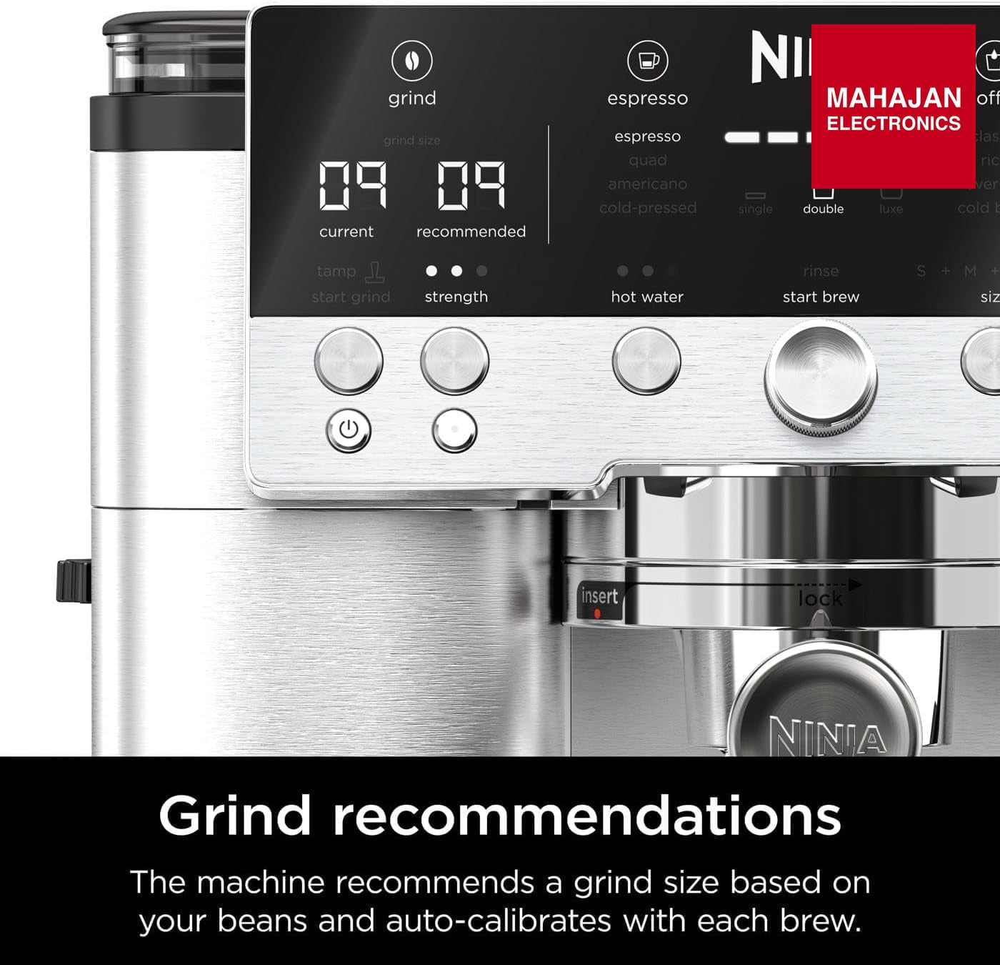 Ninja Luxe Premier ES601EU 3-in-1 Coffee Maker with Grinder and Frother for Latte, Cappuccino, Cold Brew & – Mahajan Electronics Online.