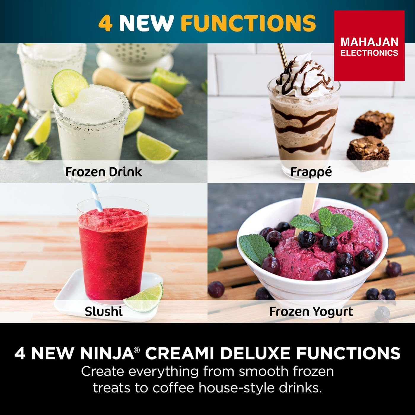 Ninja NC502EU CREAMi Deluxe Ice and Ice Drink Machine – Mahajan Electronics Online.