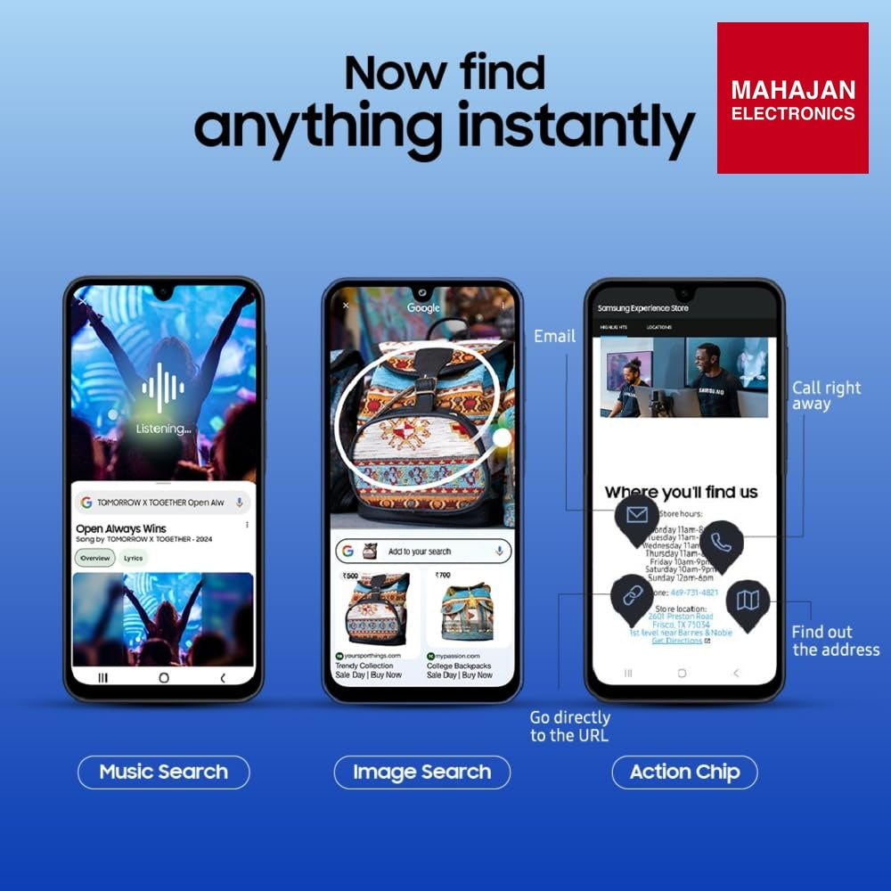 Samsung Galaxy A17 5G (Blue, 8GB RAM, 128GB Storage) | 50 MP No Shake Camera | Gemini Live | Circle to Search – Mahajan Electronics Online.