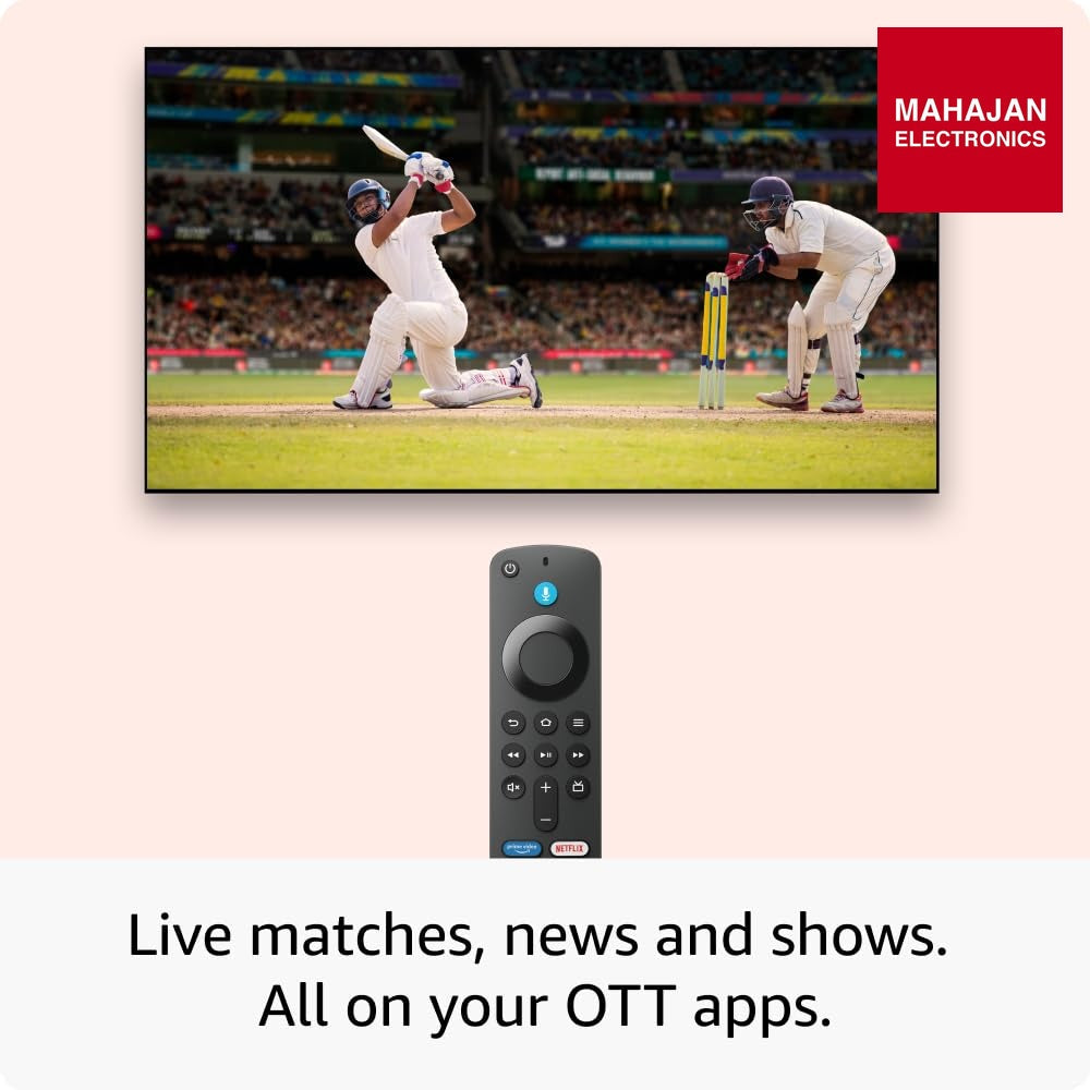 Amazon Fire TV Stick 4K Select (newest model), start streaming in 4K, Alexa voice search, stream lakhs of – Mahajan Electronics Online.