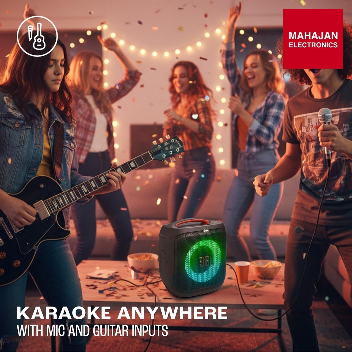 JBL Partybox Encore Essential 2 Wireless Bluetooth Party Speaker, AI Sound Boost, Dynamic Light Show, Upto – Mahajan Electronics Online.