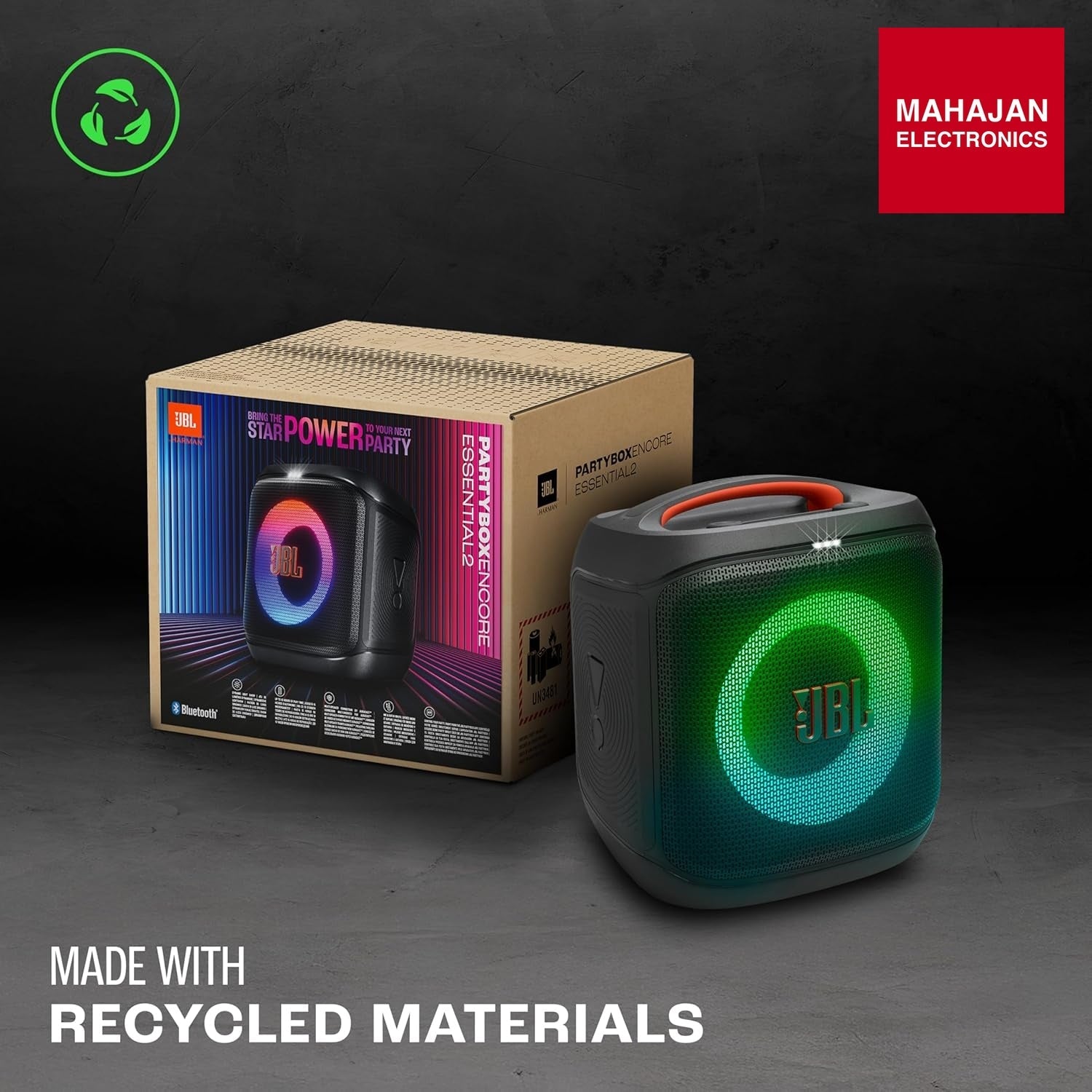 JBL Partybox Encore Essential 2 Wireless Bluetooth Party Speaker, AI Sound Boost, Dynamic Light Show, Upto – Mahajan Electronics Online.