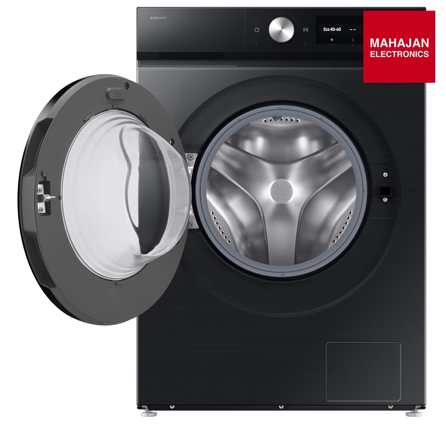 Samsung WW12DB7B24GBTL, Black 12 kg, 5 Star, AI Control, Super Speed, Wi-Fi, Hygiene Steam with Inbuilt Heater, Digital Inverter, Fully-Automatic Front Load Washing Machine. Mahajan Electronics Online