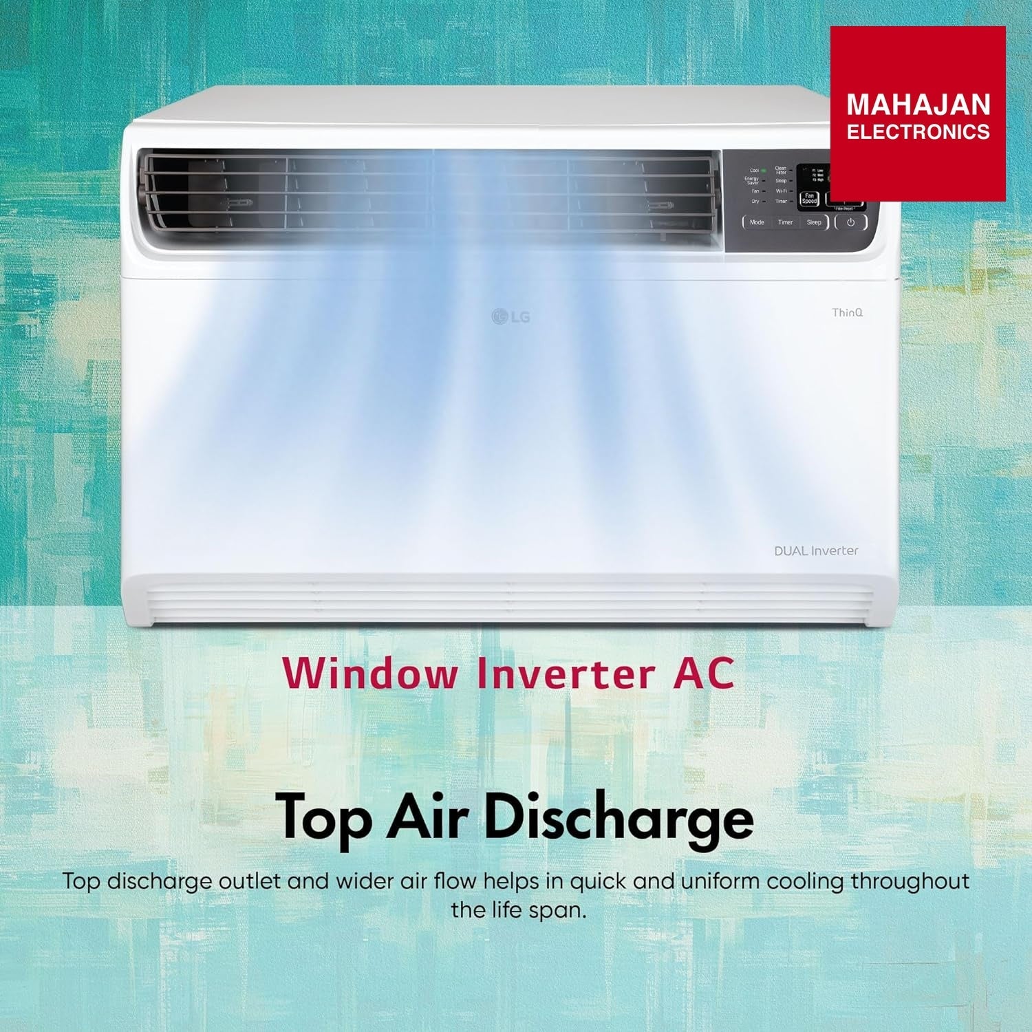 LG AW-Q24WWXA 2 Ton 3 Star Wi-Fi DUAL Inverter Window AC (Copper, Convertible 4-in-1 cooling, HD Filter, 2026 – Mahajan Electronics Online.