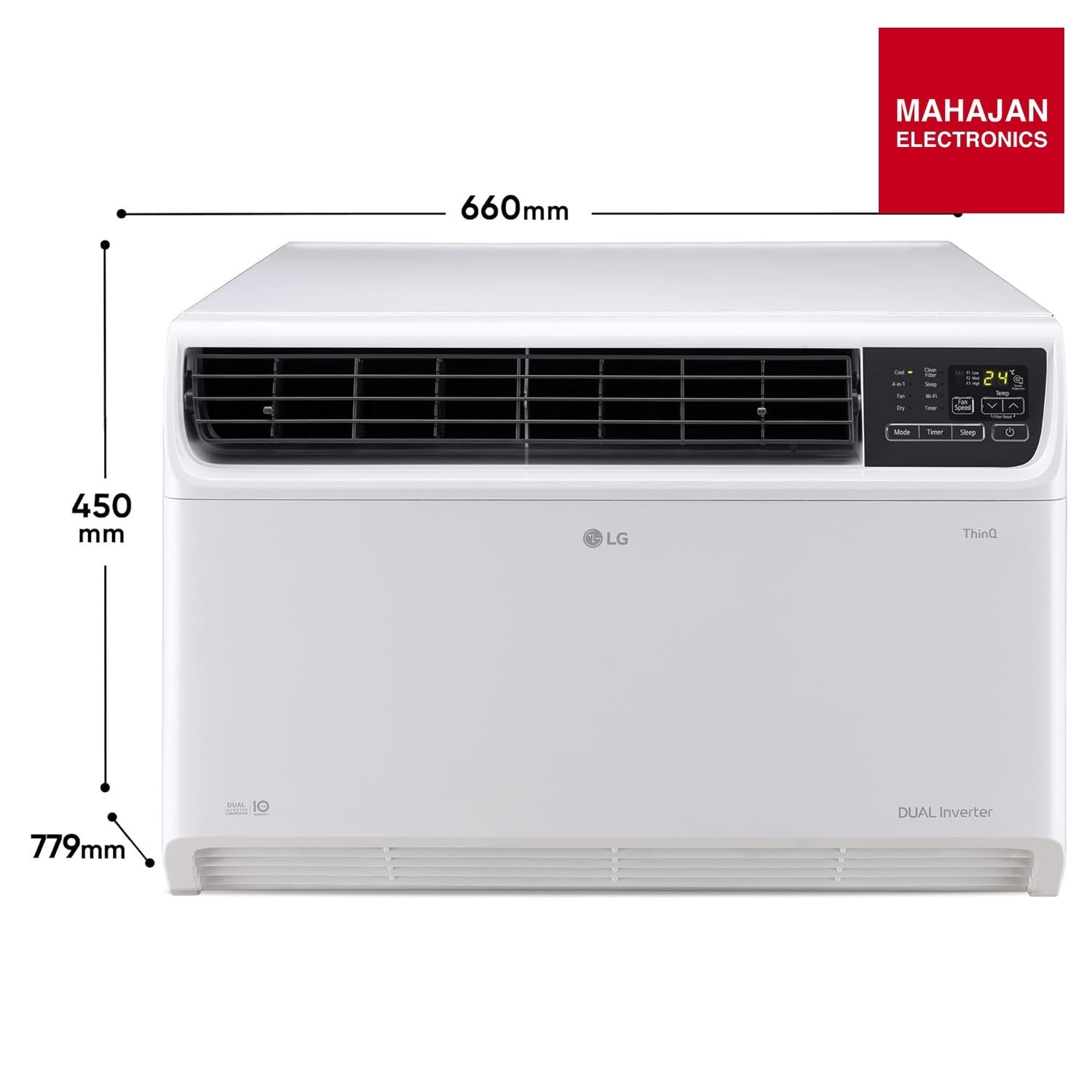 LG AW-Q24WWXA 2 Ton 3 Star Wi-Fi DUAL Inverter Window AC (Copper, Convertible 4-in-1 cooling, HD Filter, 2026 – Mahajan Electronics Online.