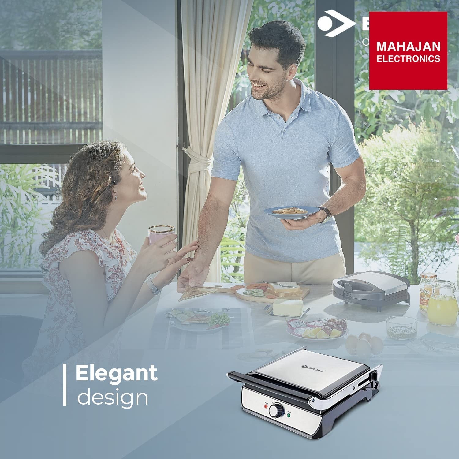 Bajaj Majesty Grill Ultra 2000W 4-Slice Grill Sandwich Maker | 180° Open Grill | Adjustable Hinge & – Mahajan Electronics Online.