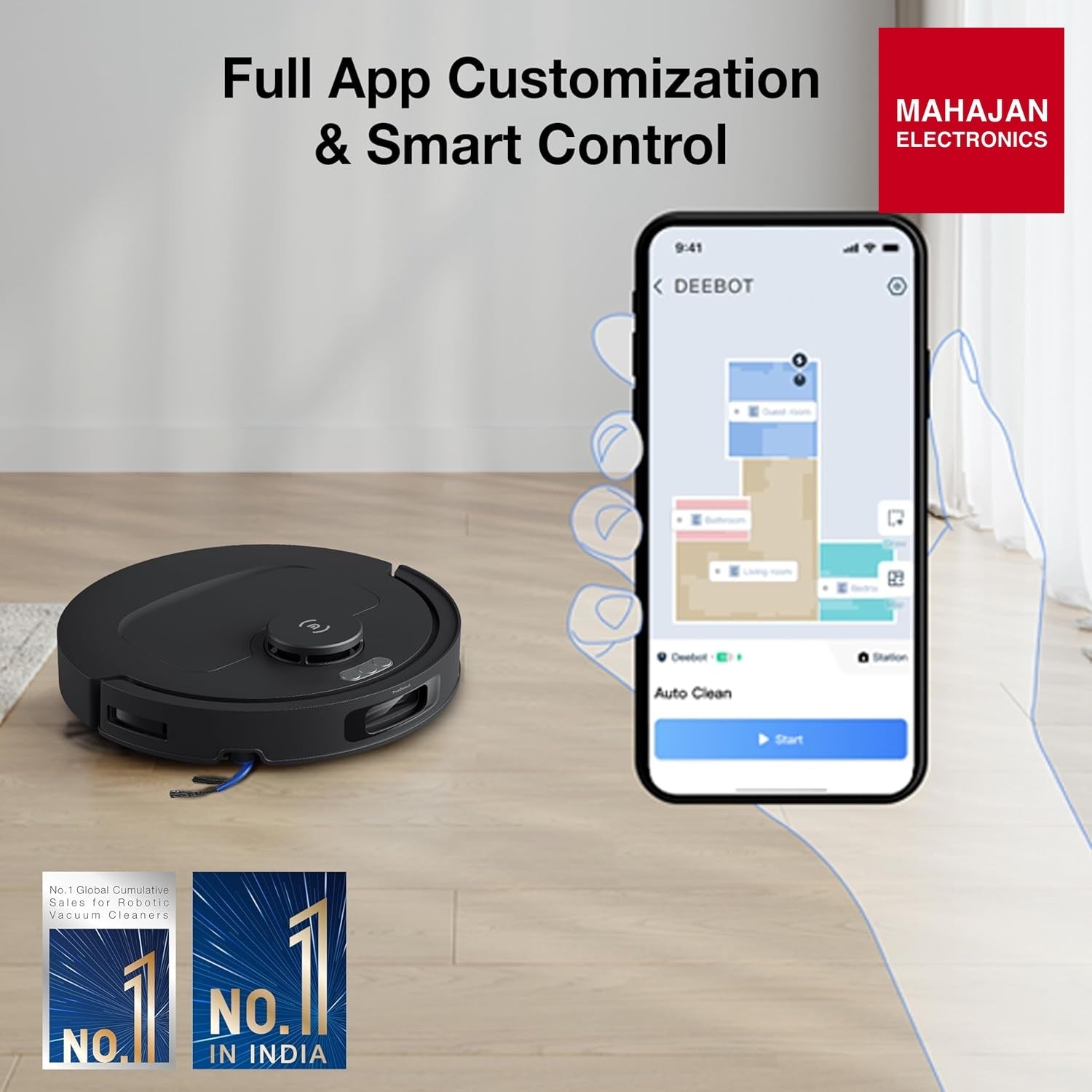ECOVACS N50 Pro Mini Robot Vacuum and Mop, PowerBoost Charging, Self-Washing Mop, 25000Pa Suction – Mahajan Electronics Online.