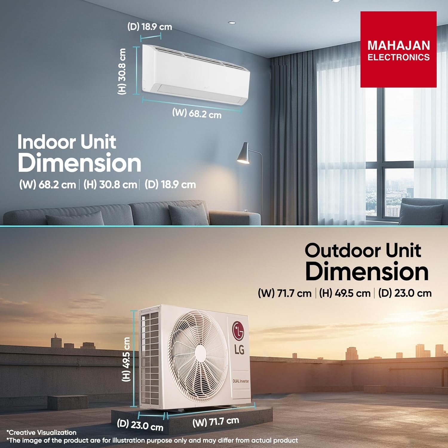 LG AS-NQ11KNVE 2 Star (0.8) Split AC, Auto Clean, Gold Fin+, Diet Mode+, Viraat Mode, 2.9kW, 2026 Model – Mahajan Electronics Online.