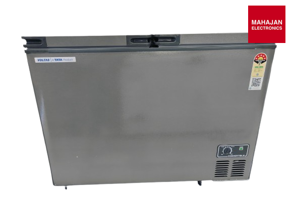 Voltas CVF501DA5-W-GW CONVERTIBLE Grey 5 Star Hard Top Deep Freezer Hard top deep freezer (501 Litre) – Mahajan Electronics Online.