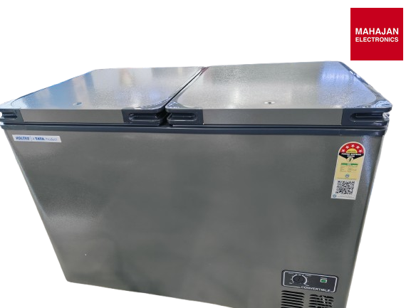 Voltas CVF501DA5-W-GW CONVERTIBLE Grey 5 Star Hard Top Deep Freezer Hard top deep freezer (501 Litre) – Mahajan Electronics Online.