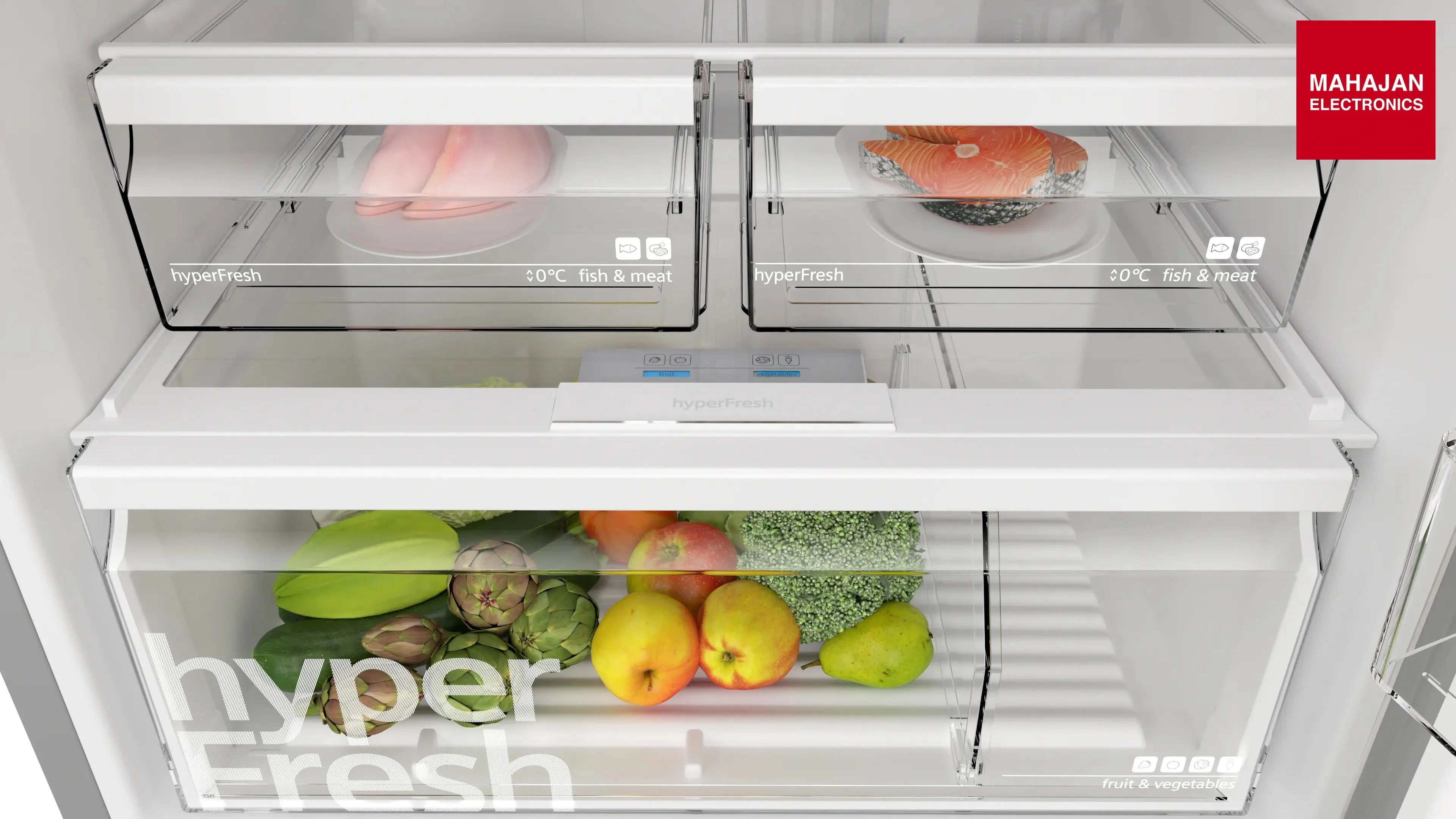 Bosch KDN76AID0I 542 LSeries 6 free-standing fridge-freezer with freezer at top 186 x 75 cm Stainless steel – Mahajan Electronics Online.