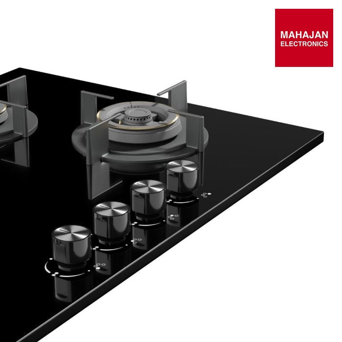 Crompton HOB-VNDC824-MBL 78 cm 4 Burner 4 Burners Built-in Gas Hob With High Efficiency Brass Burners – Mahajan Electronics Online.