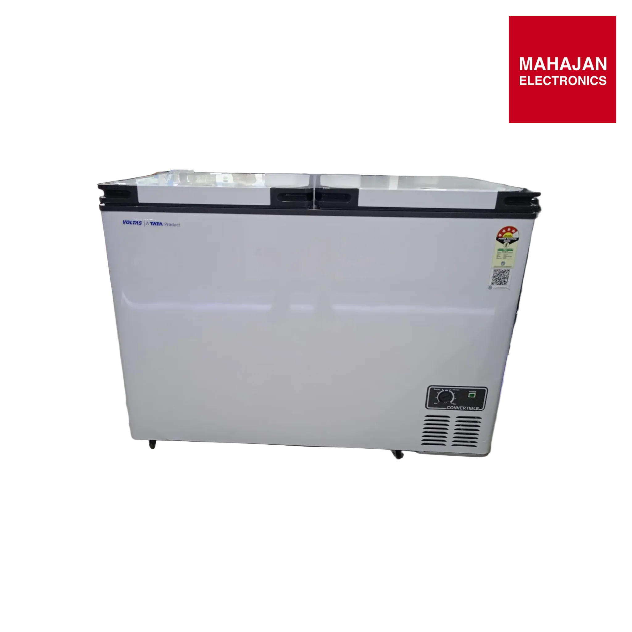 Voltas CVF406DA5-W-WA 361 L Double Door Convertible Deep Freezer (White) Mahajan Electronics – Mahajan Electronics Online.