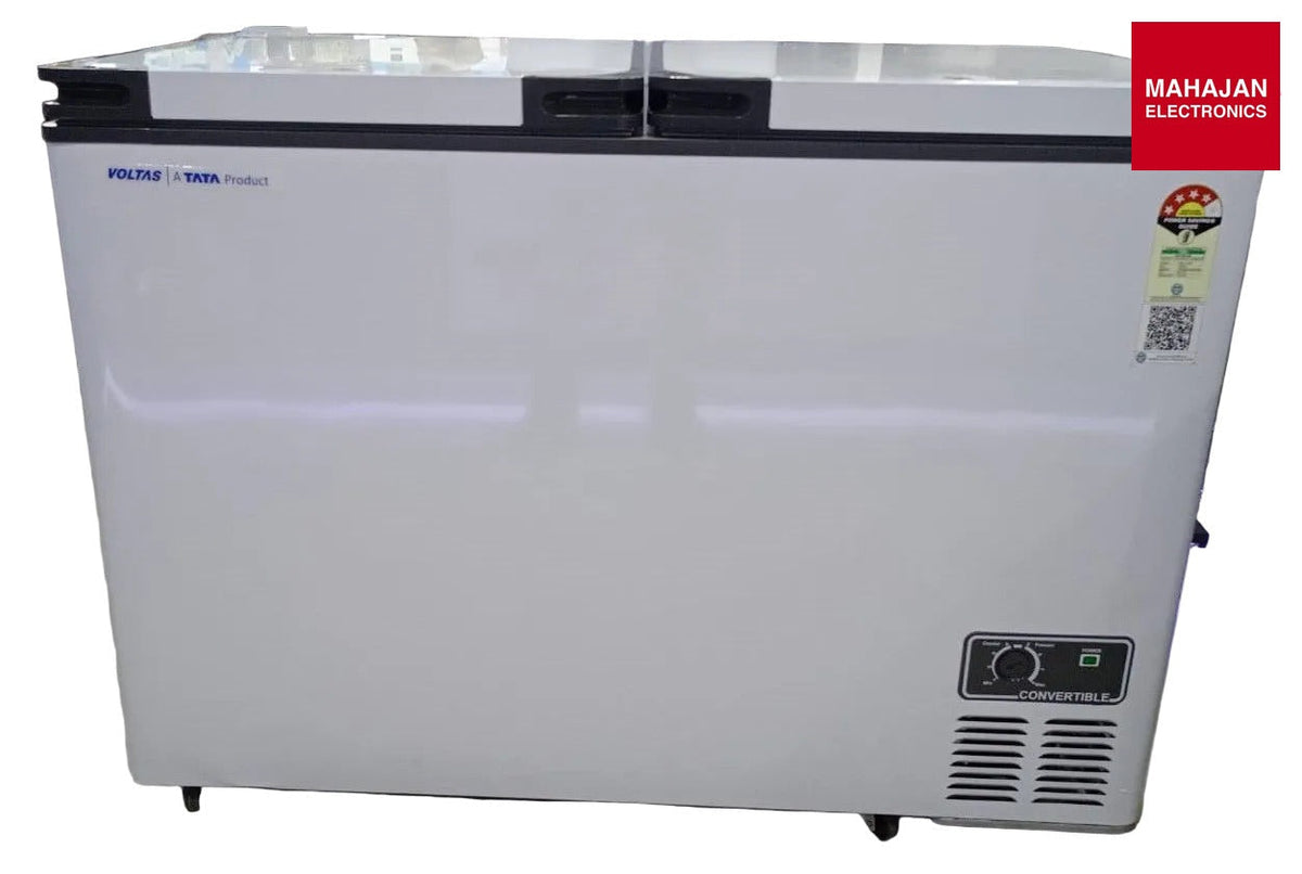Voltas CVF406DA5-W-WA 361 L Double Door Convertible Deep Freezer (White) Mahajan Electronics – Mahajan Electronics Online.
