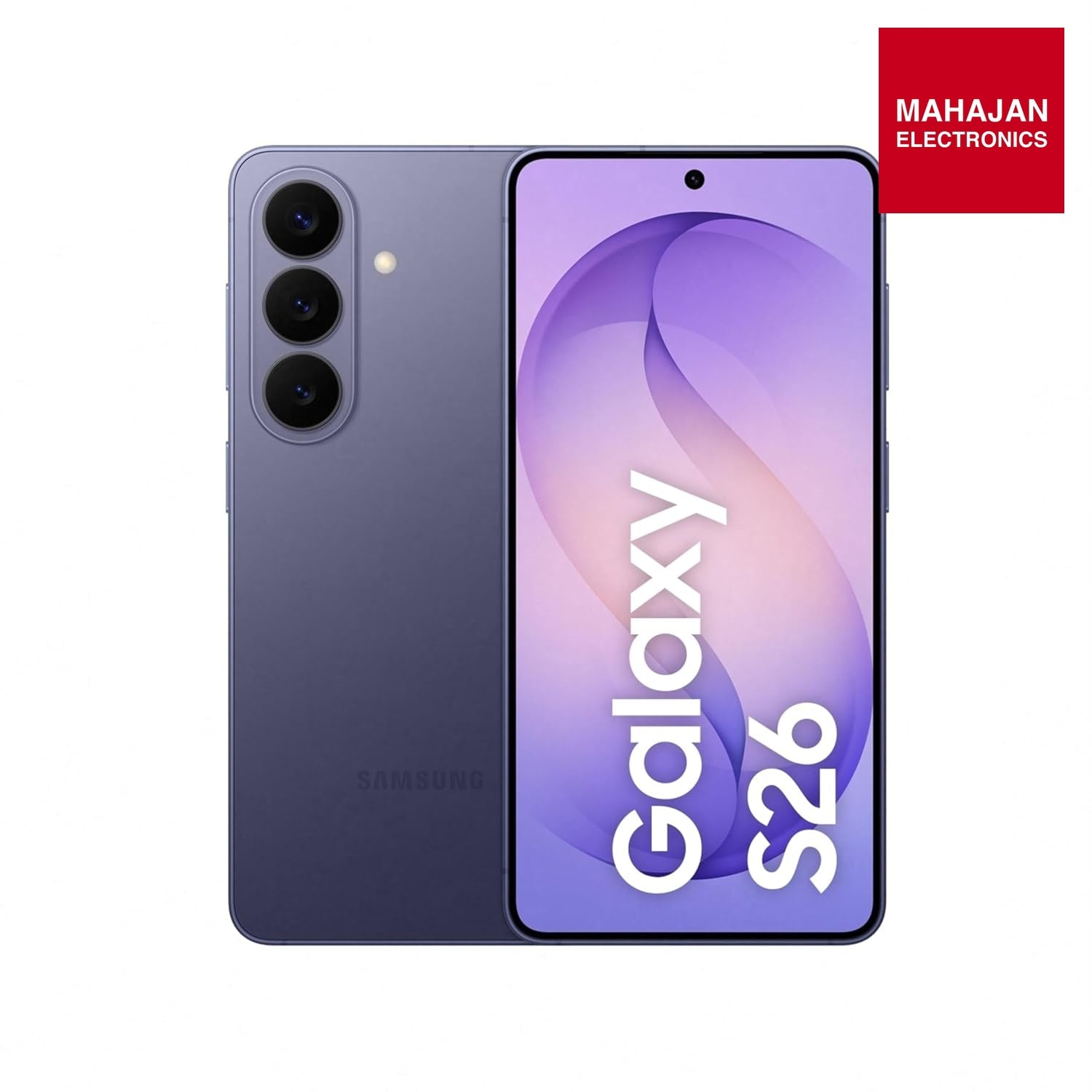 Samsung Galaxy S26 5G (Cobalt Violet, 12GB RAM, 256GB Storage), AI Phone, Photo Assist, Creative Studio, 50MP – Mahajan Electronics Online.