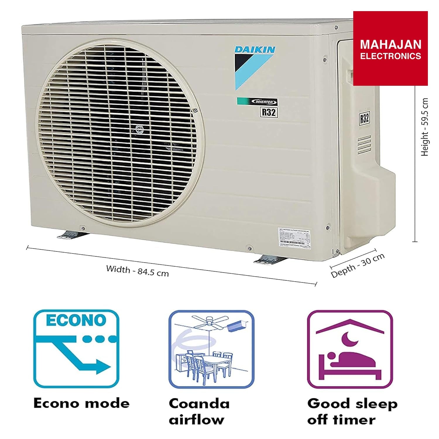 Daikin ATKM50XV16MKA 1.5 Ton 5 Star Inverter Split AC | Dew Clean | Titanium Filter | R32 | Coanda Airflow – Mahajan Electronics Online.