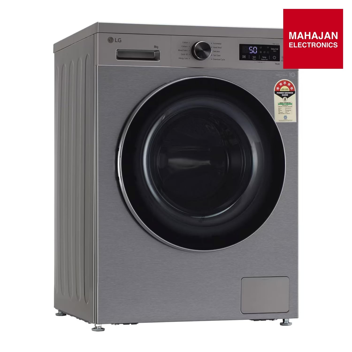 LG FHB1208Z4P 8 Kg 5 Star Inverter Direct Drive Front Load Washing Machine ( Platinum Silver – Mahajan Electronics Online.