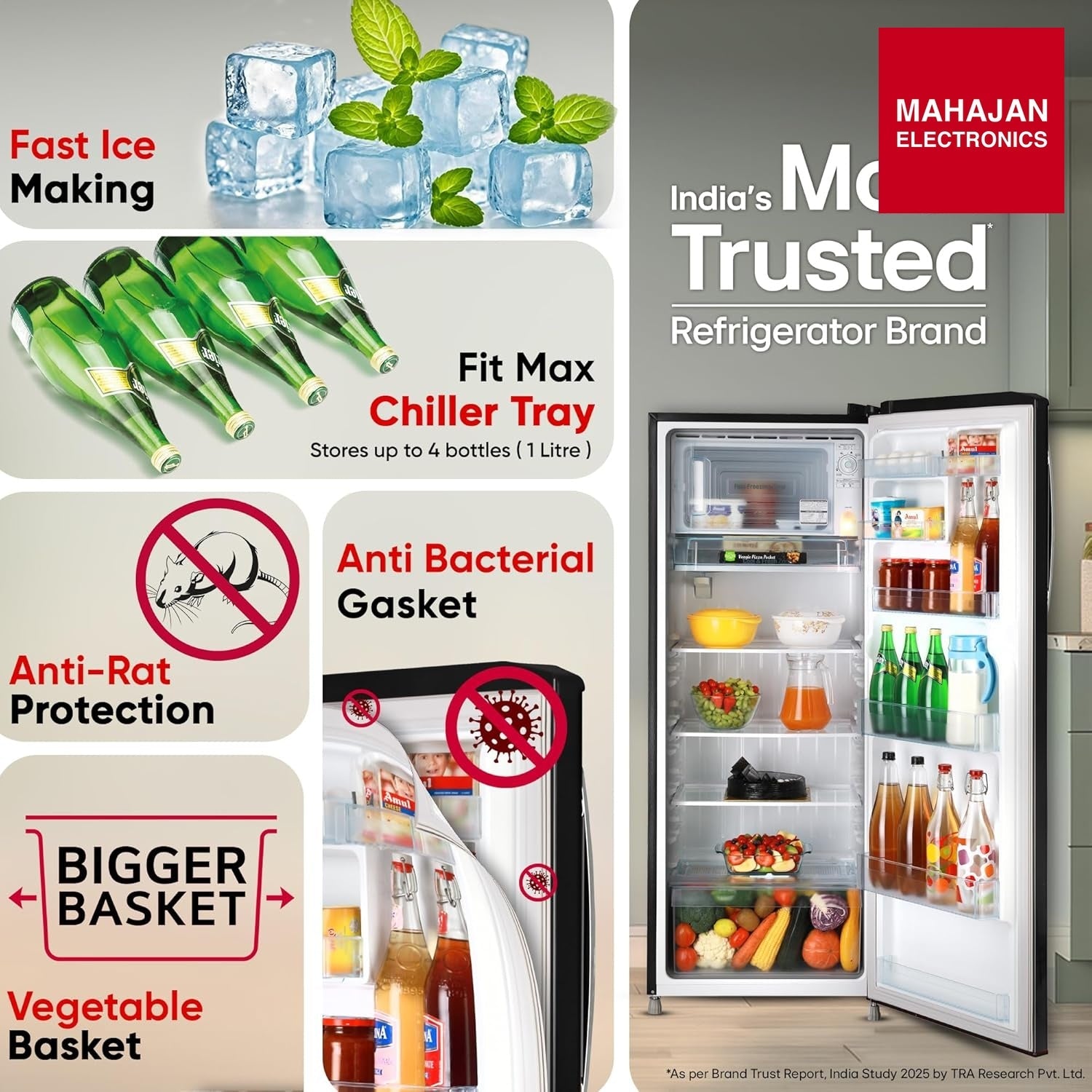 LG GLD2736YBES 261L 2 Star Direct Cool Single Door Refrigerator | Smart Inverter | Ebony Sheen | Mahajan – Mahajan Electronics Online.