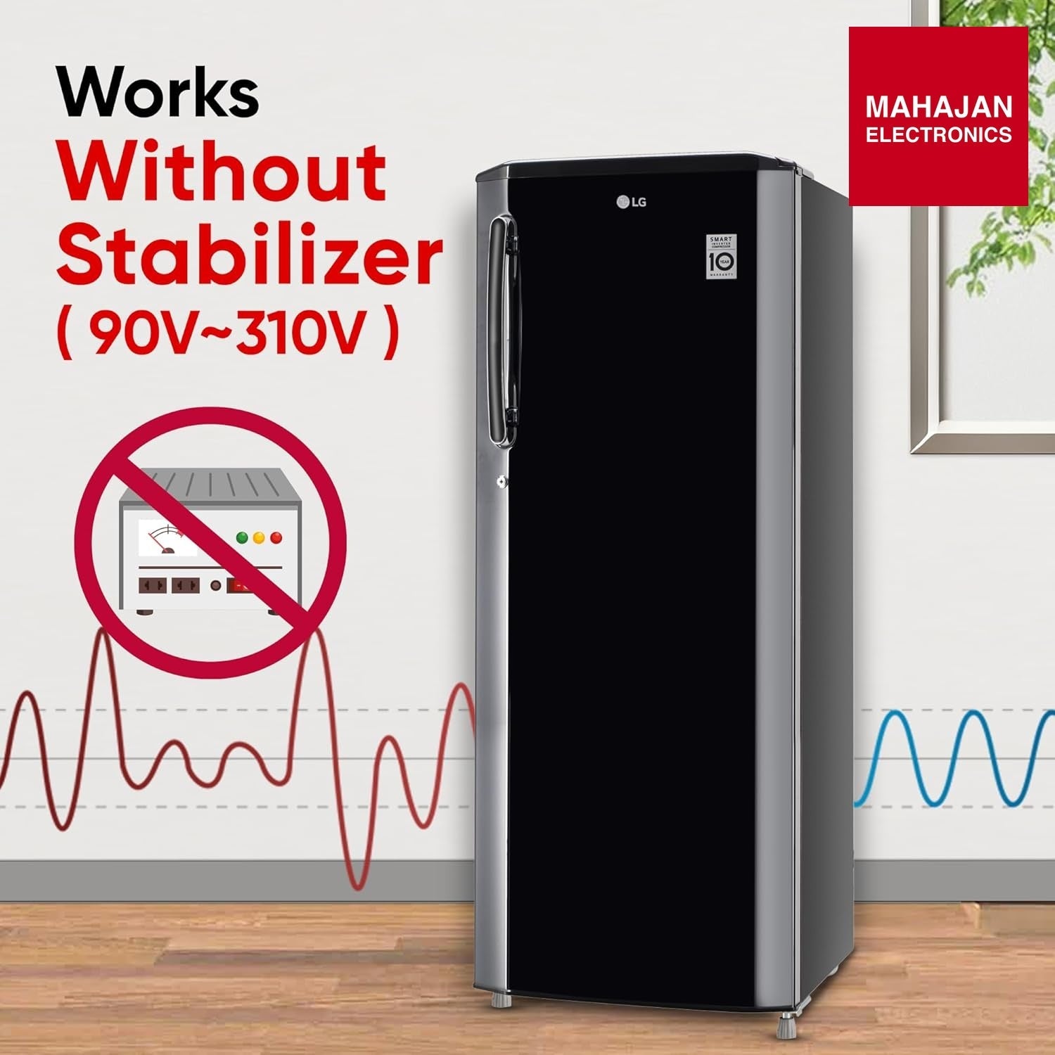 LG GLD2736YBES 261L 2 Star Direct Cool Single Door Refrigerator | Smart Inverter | Ebony Sheen | Mahajan – Mahajan Electronics Online.