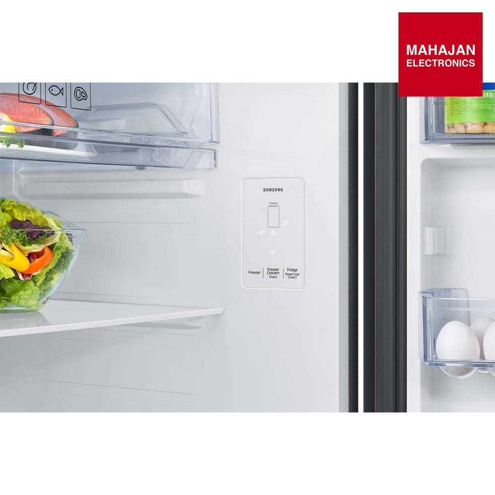 Samsung RT41DB6A4B22HL 396 L 2 Star Frost Free Double Door Refrigerator, Clean Black Glass – Mahajan Electronics Online.
