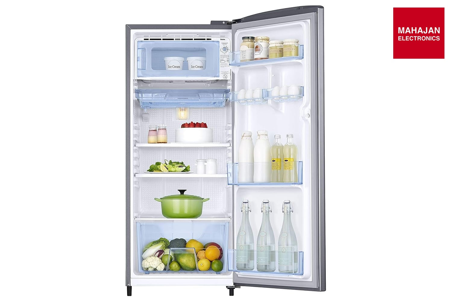 Samsung RR20H2723S8/NL183 L, 3 Star, Digital Inverter, Direct-Cool Single Door Refrigerator ( Silver, Elegant – Mahajan Electronics Online.