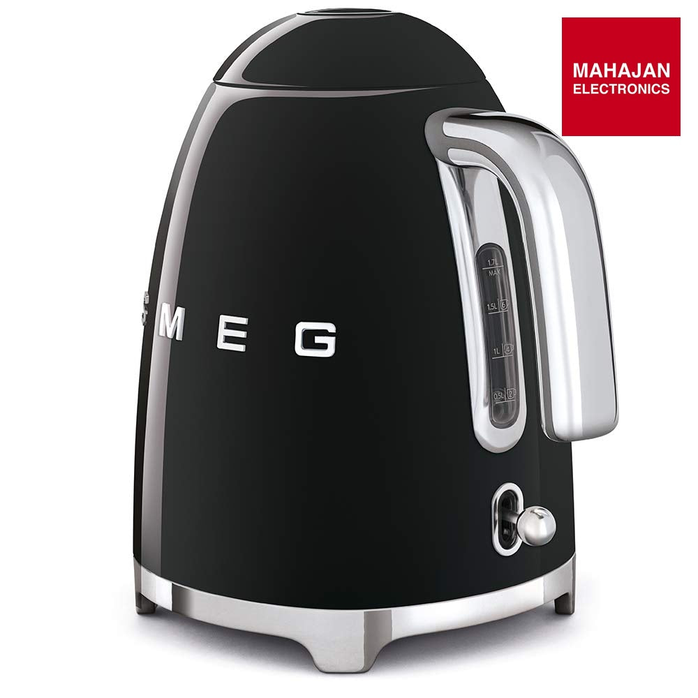Smeg KLF03BLEU Electric Kettle Black 50's Style Aesthetic Black – Mahajan Electronics Online.