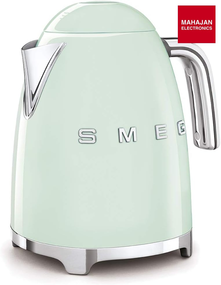 Smeg KLF03PGEU Electric Kettle 50's Style Aesthetic Pastel Green Mahajan Electronics – Mahajan Electronics Online.