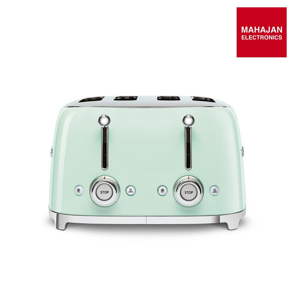 SMEG TSF03PGEU| Toaster 4 slices 50's Style | Colour : Pastel Green – Mahajan Electronics Online.