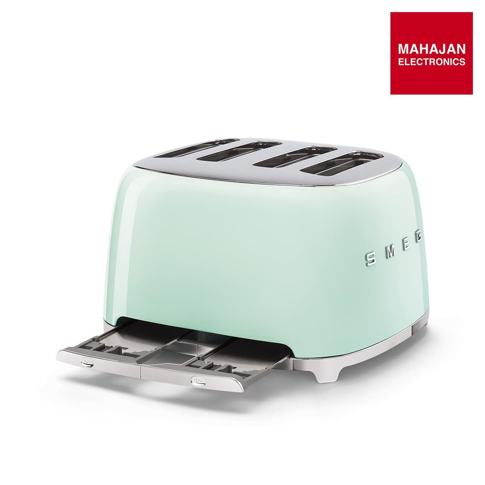 SMEG TSF03PGEU| Toaster 4 slices 50's Style | Colour : Pastel Green – Mahajan Electronics Online.
