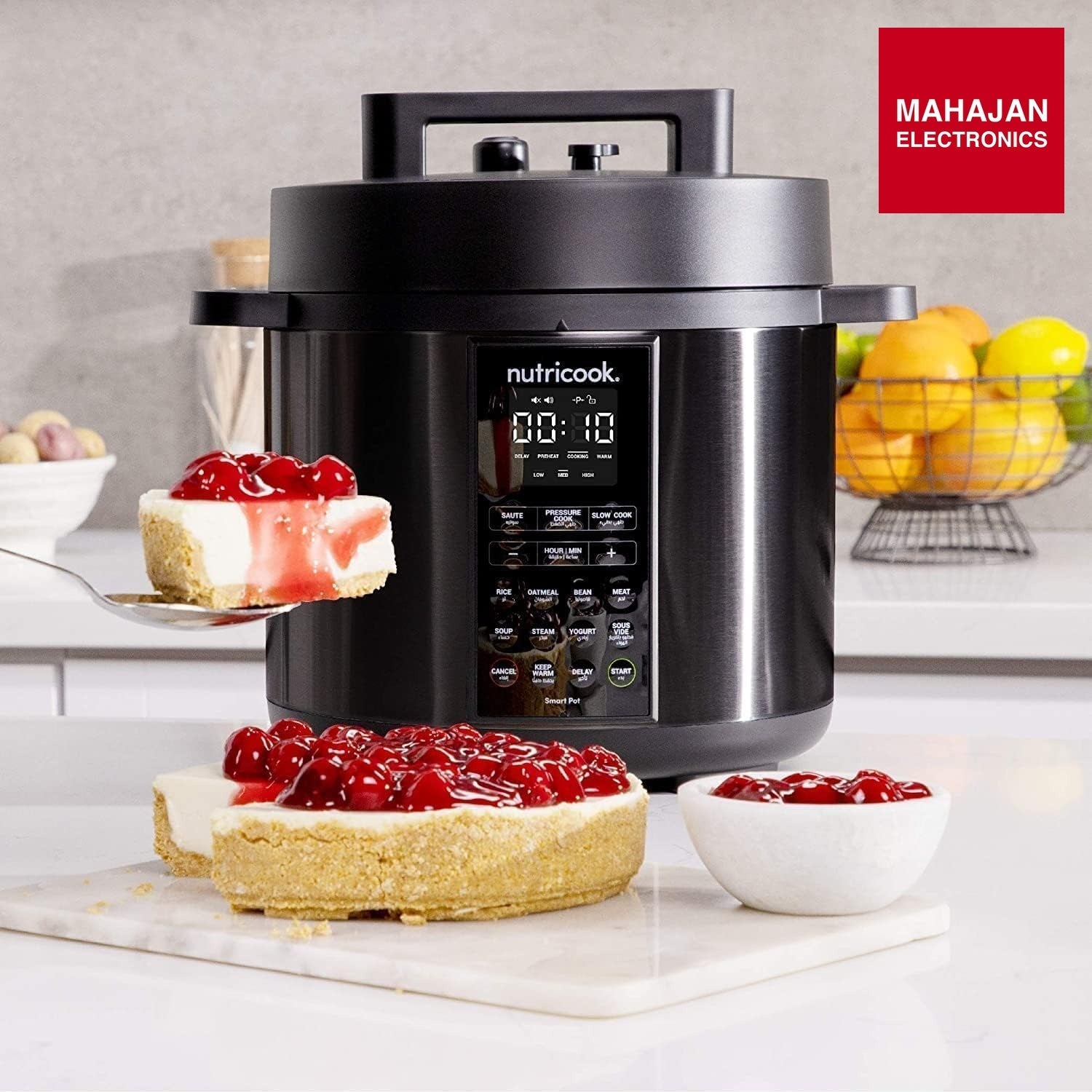 Nutricook SP208K Stainless Steel Smart Pot 2 (8 QT | 7.7 Litre), 1000W, 9 In 1 Instant Programmable Electric – Mahajan Electronics Online.