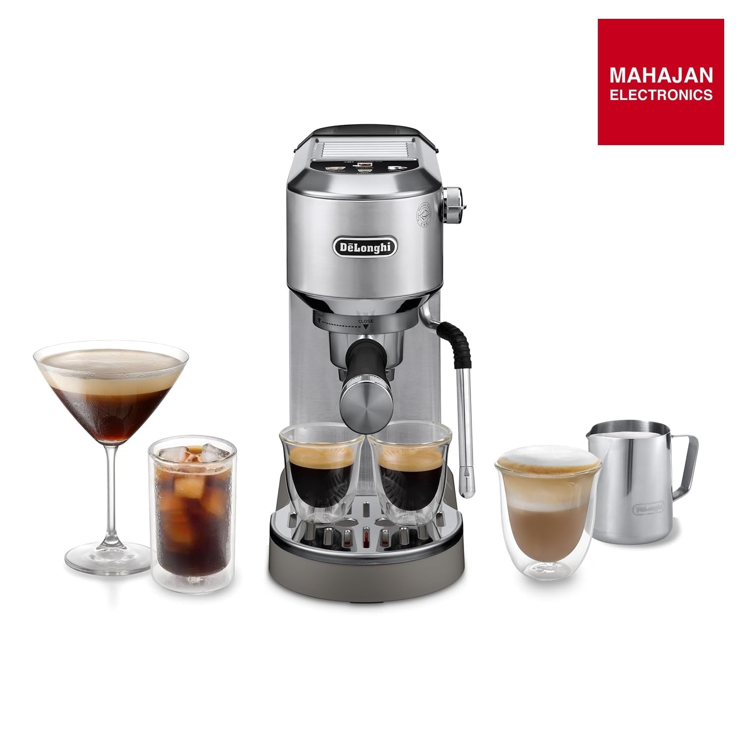 DeLonghi Dedica Duo EC890.M, Barista Coffee Machine with Pump, Espresso and Cold Brew, Manual Coffee Machine – Mahajan Electronics Online.