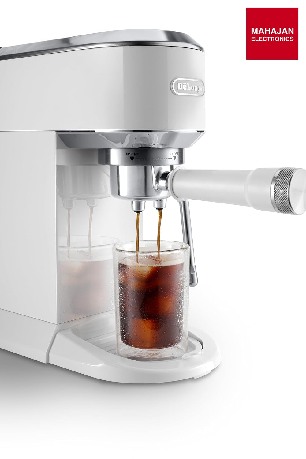 DeLonghi Dedica EC890.WI Compact Espresso machine - Stainless Steel Coffee Maker with Milk Frother Steam – Mahajan Electronics Online.