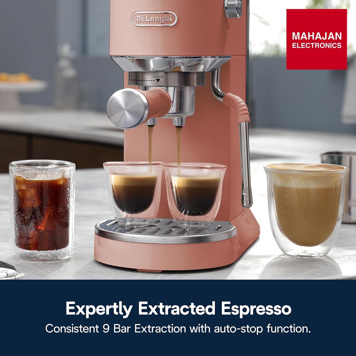 De’Longhi Dedica EC890.PK New Espresso machine – Stainless Steel Espresso Maker with Touch Display & Upgraded – Mahajan Electronics Online.